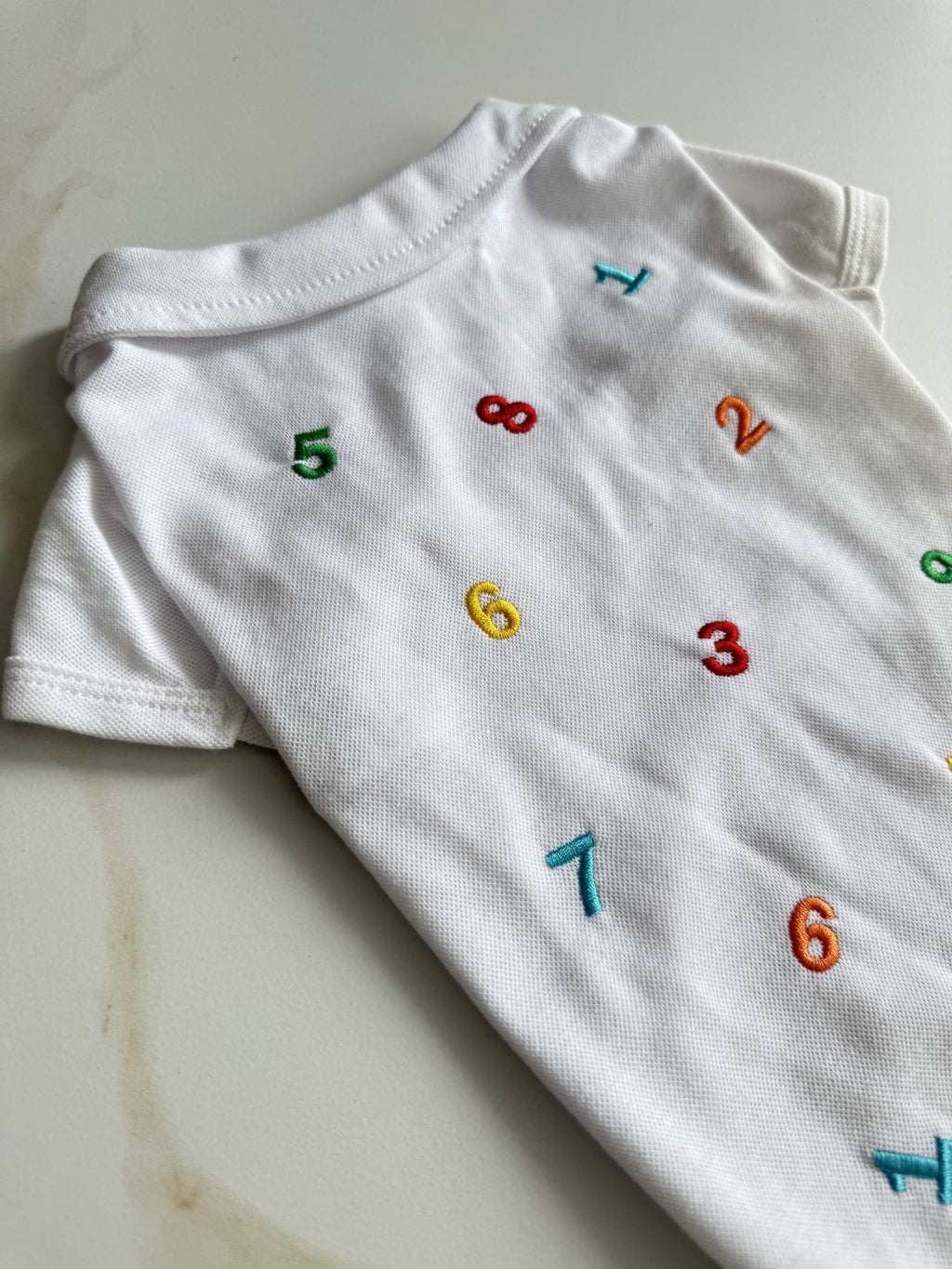 White Numbers Polo Shirt