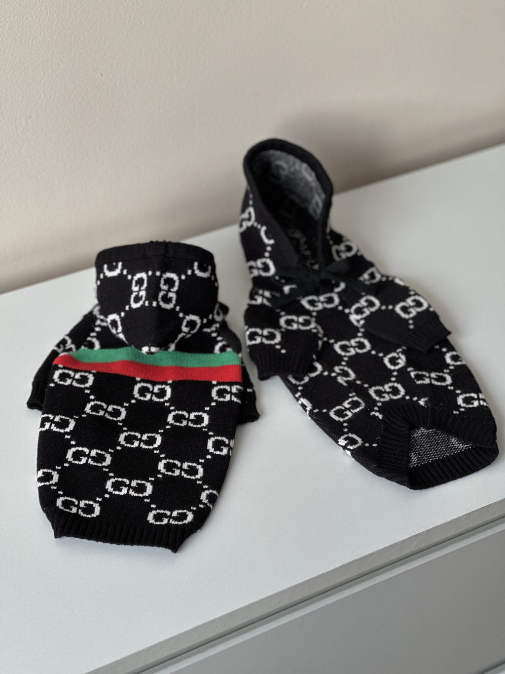 Black hoodie with Gucci print