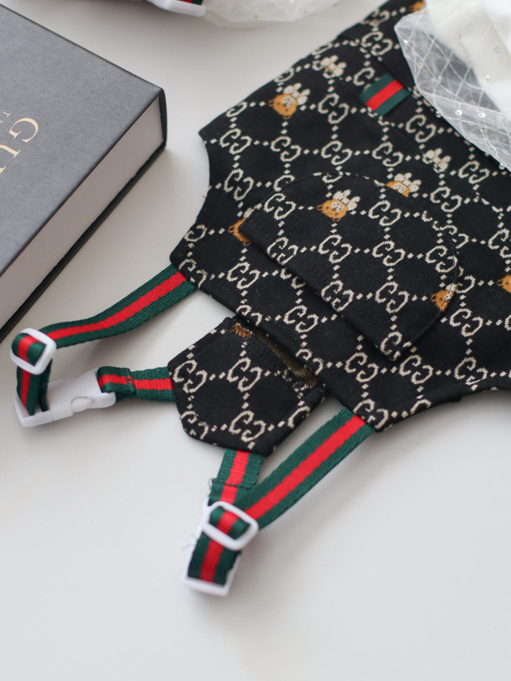 Black sundress with GG Bear print