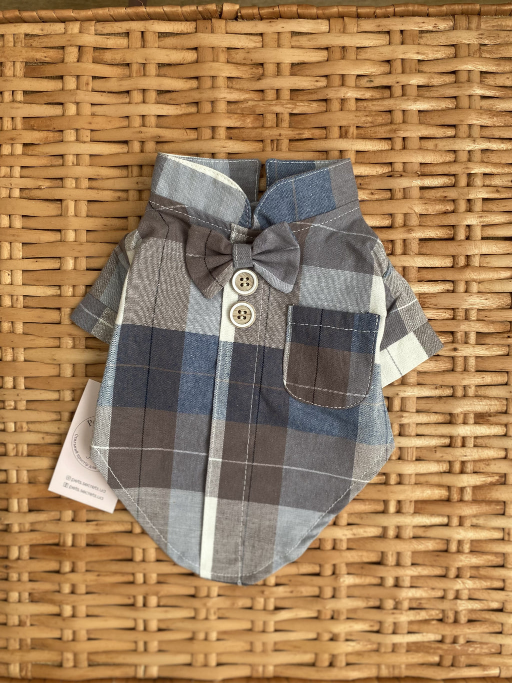 Сорочка блакитно-бежевого кольору Smart Casual