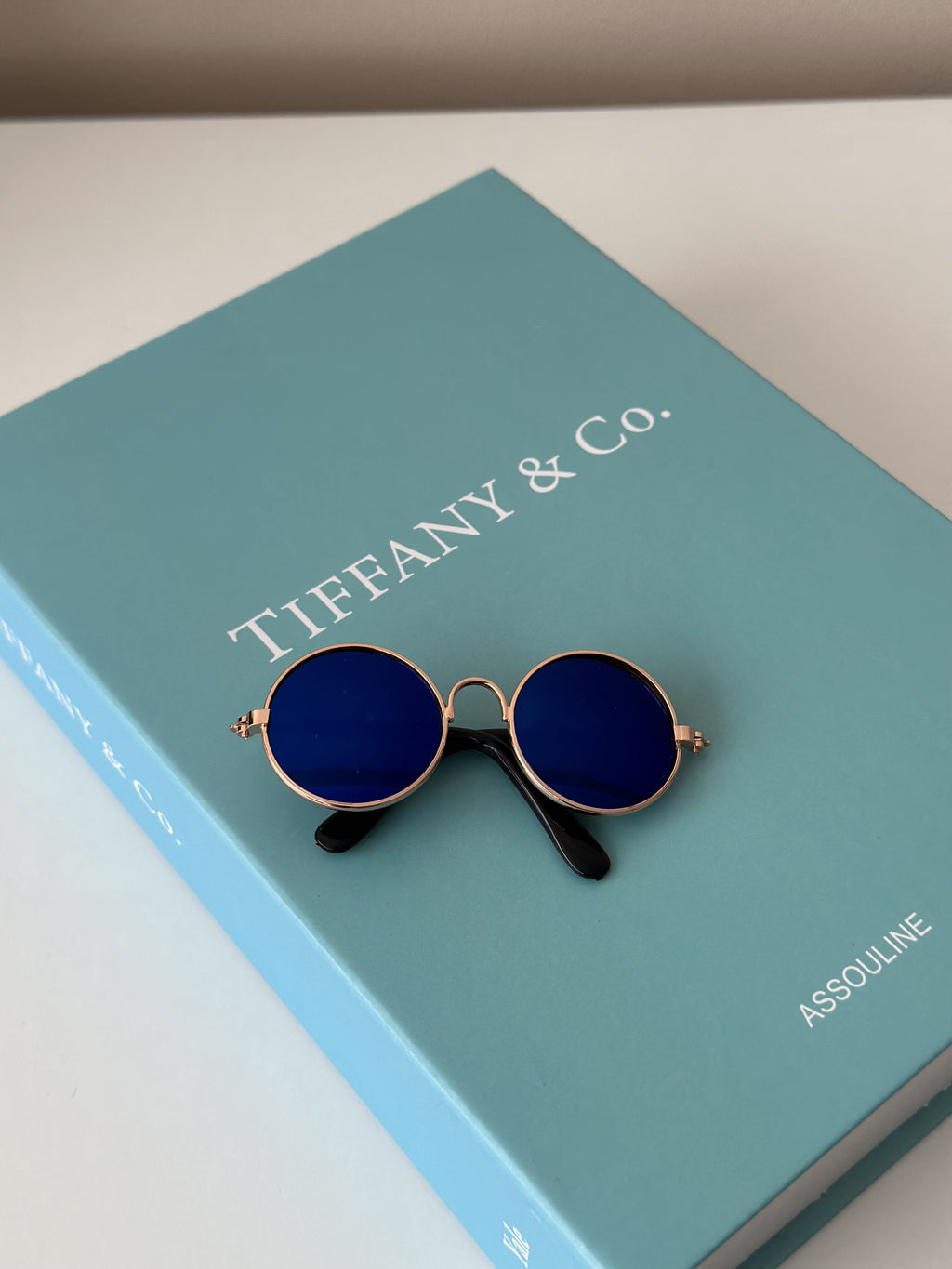 Окуляри з круглими синіми лінзами Blue Mirror