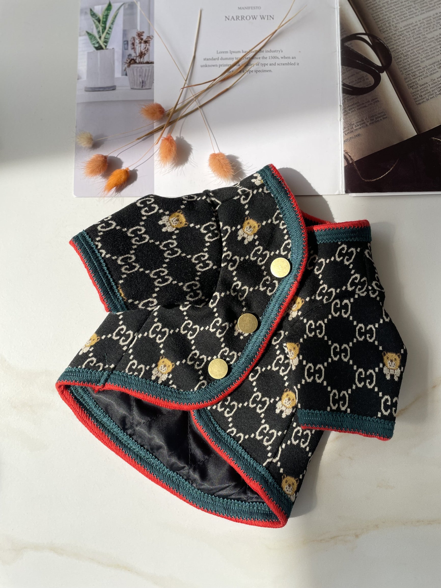 Кардиган чорного кольору з принтом Gucci Bear