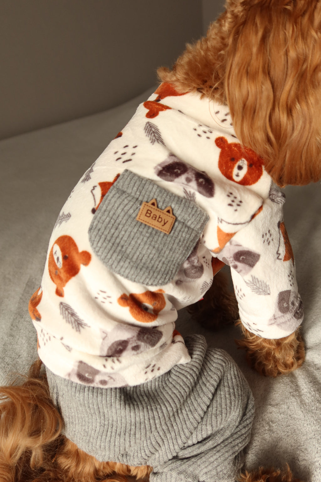 Forest Friends gray jumpsuit