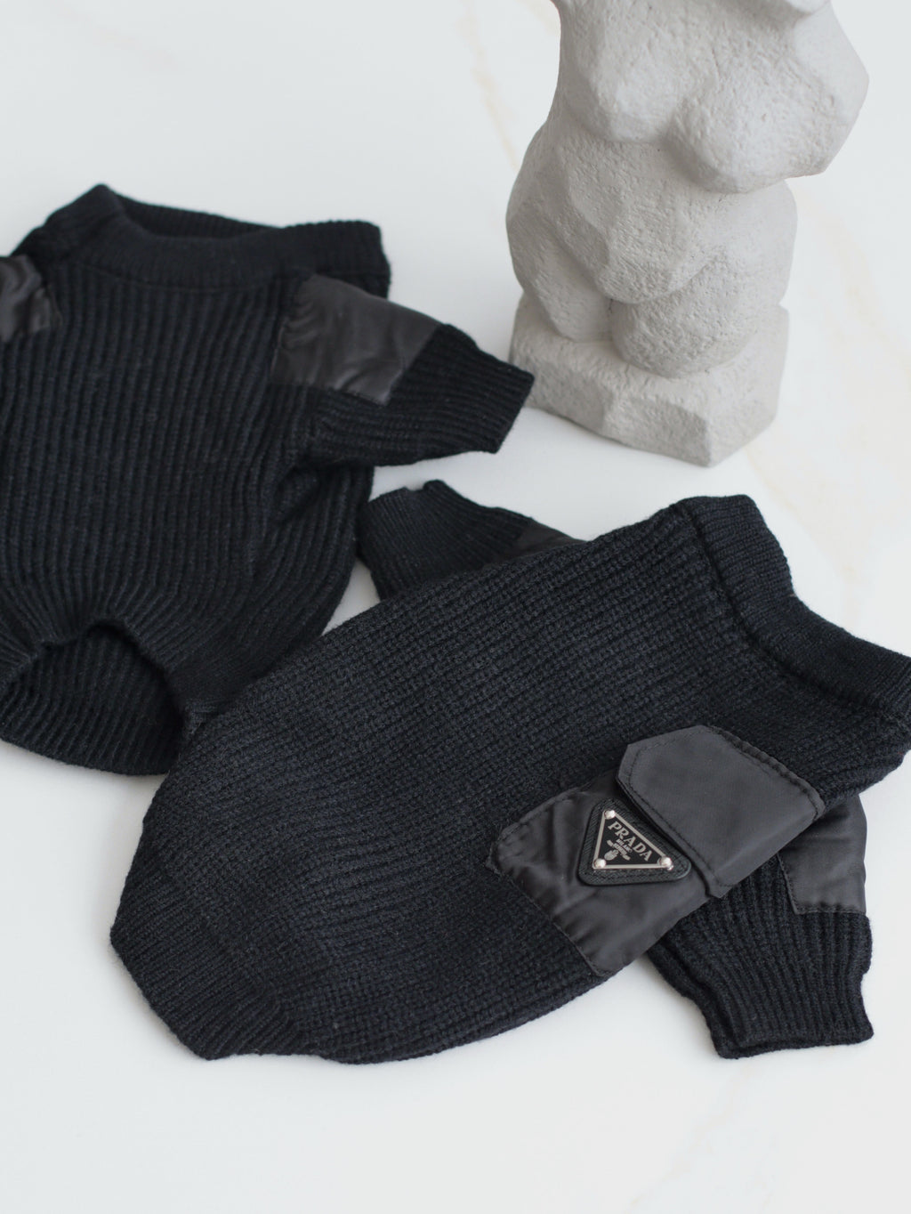 Black sweater with pocket Prada