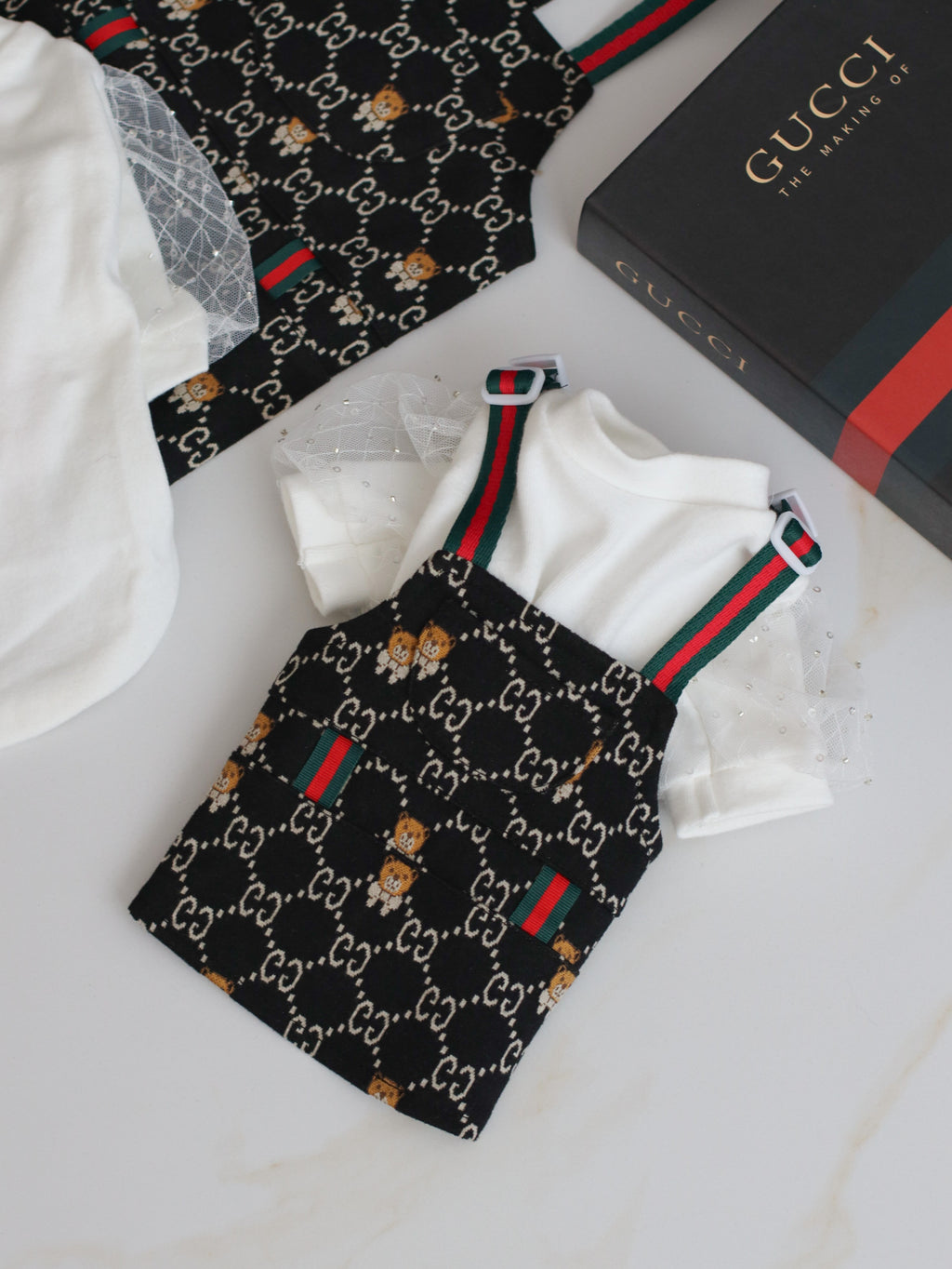 Black sundress with GG Bear print