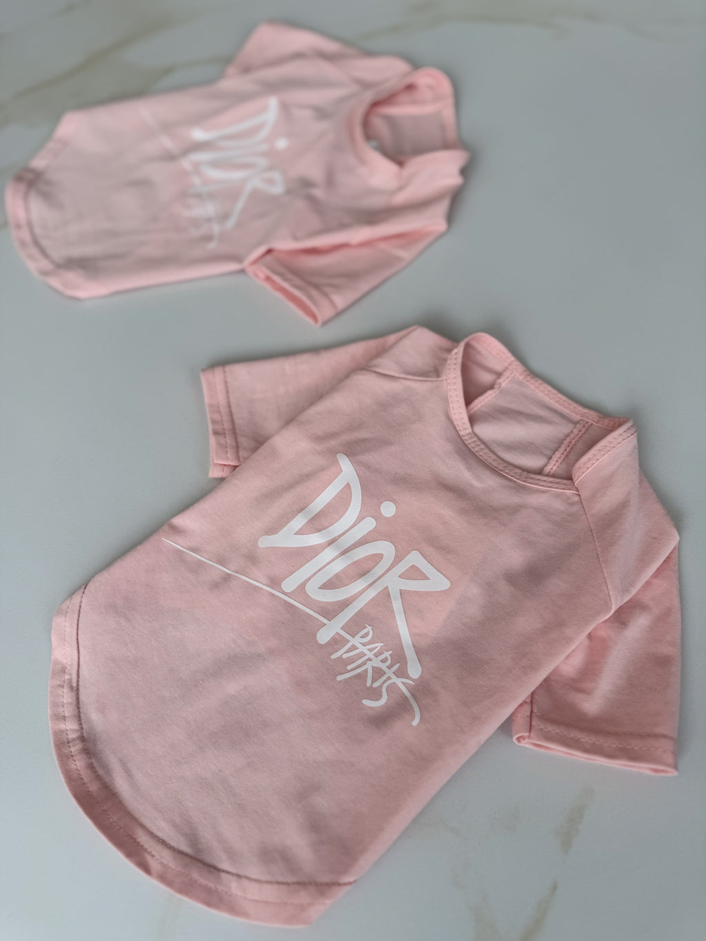 Pink T-shirt with Dior Paris print