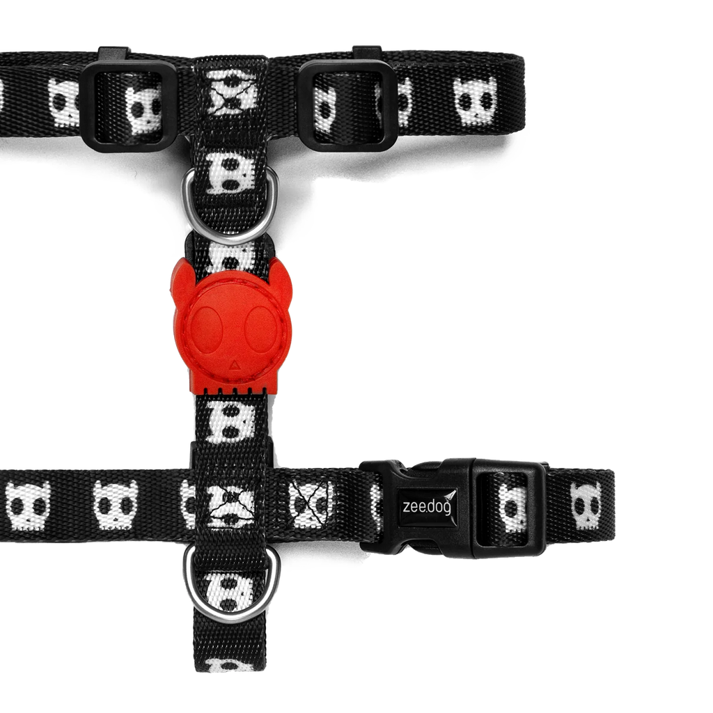 Шлея для собак Zee.Dog - Skull 2.0 black H-Harness