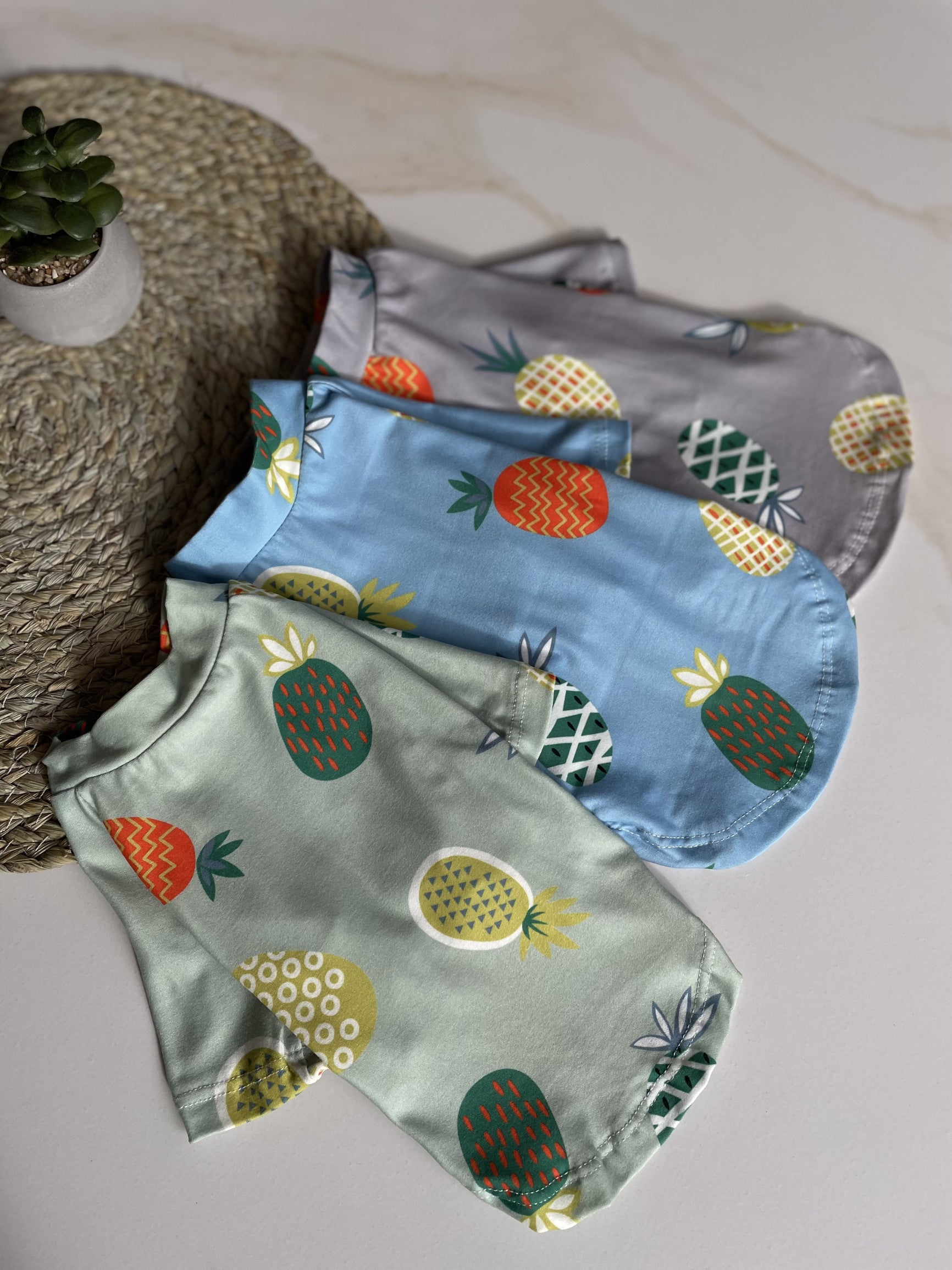 Gray T-shirt with Pineapple print
