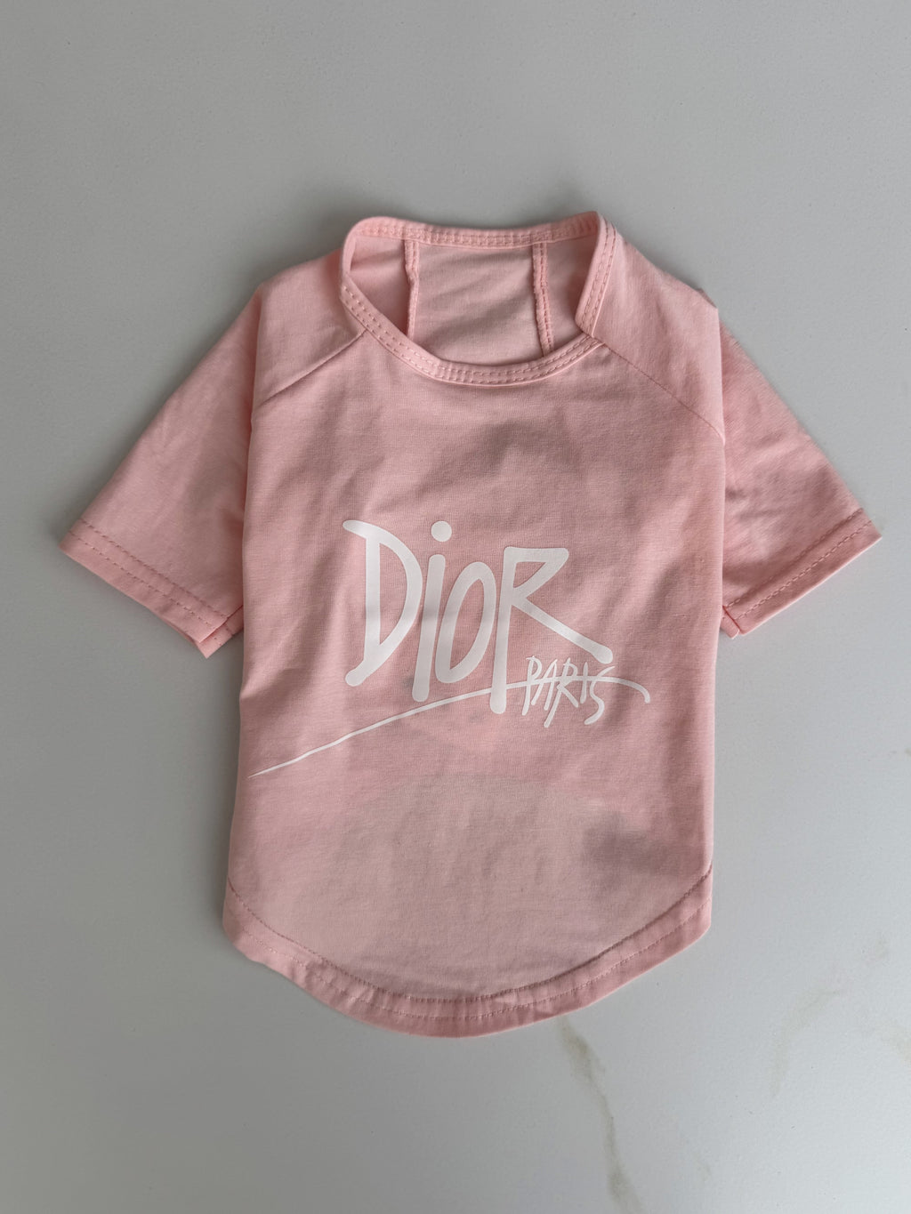 Pink T-shirt with Dior Paris print