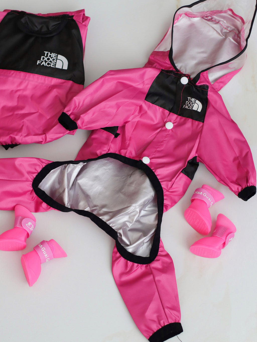 The Dog Face pink raincoat