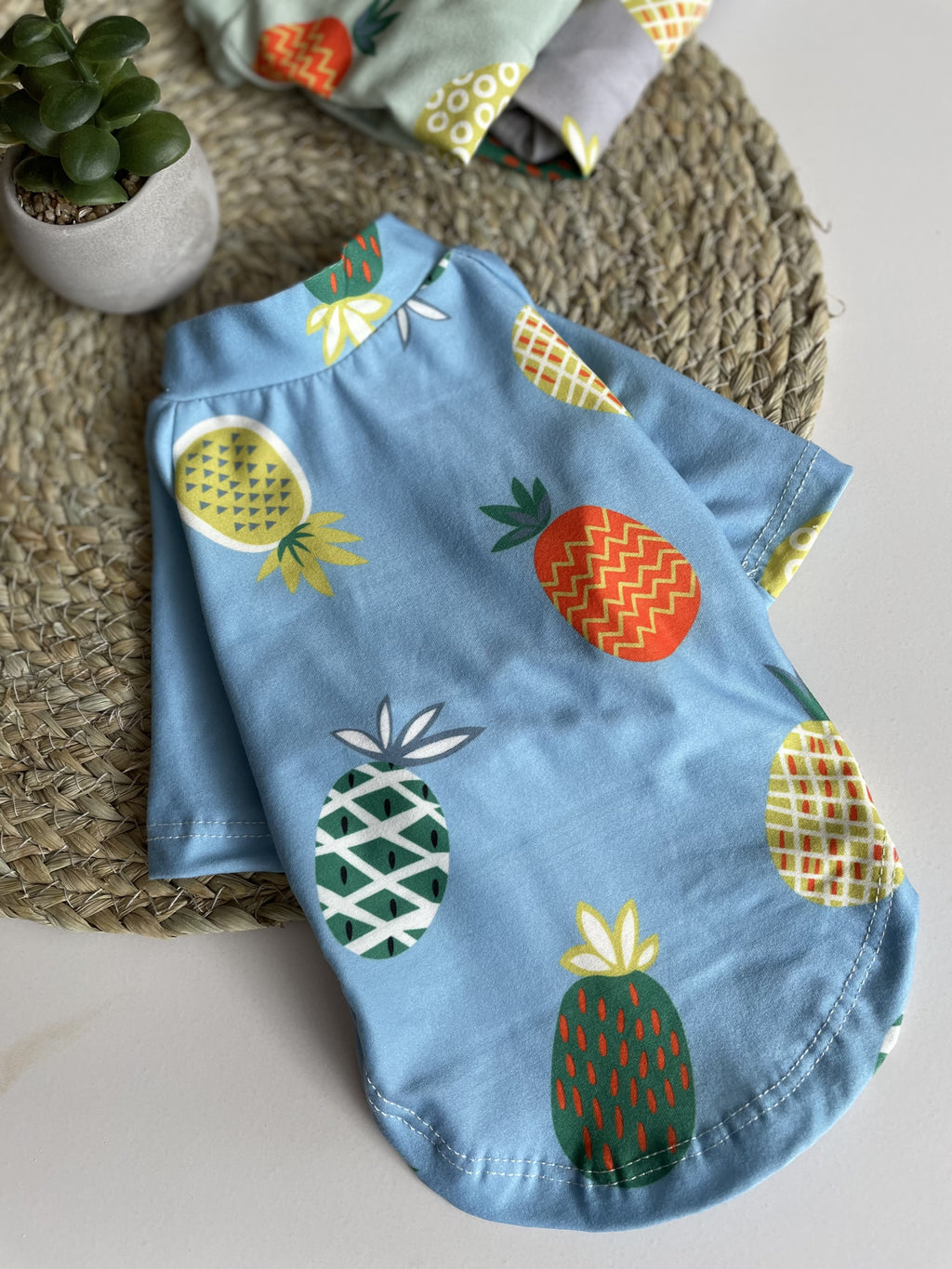 Blue T-shirt with Pineapple print