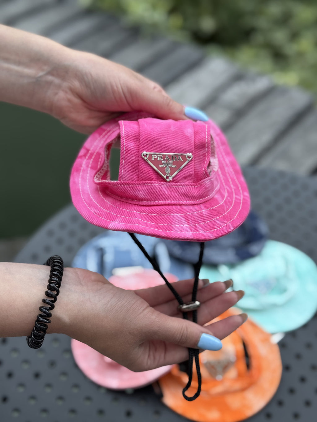 Prada raspberry Panama hat