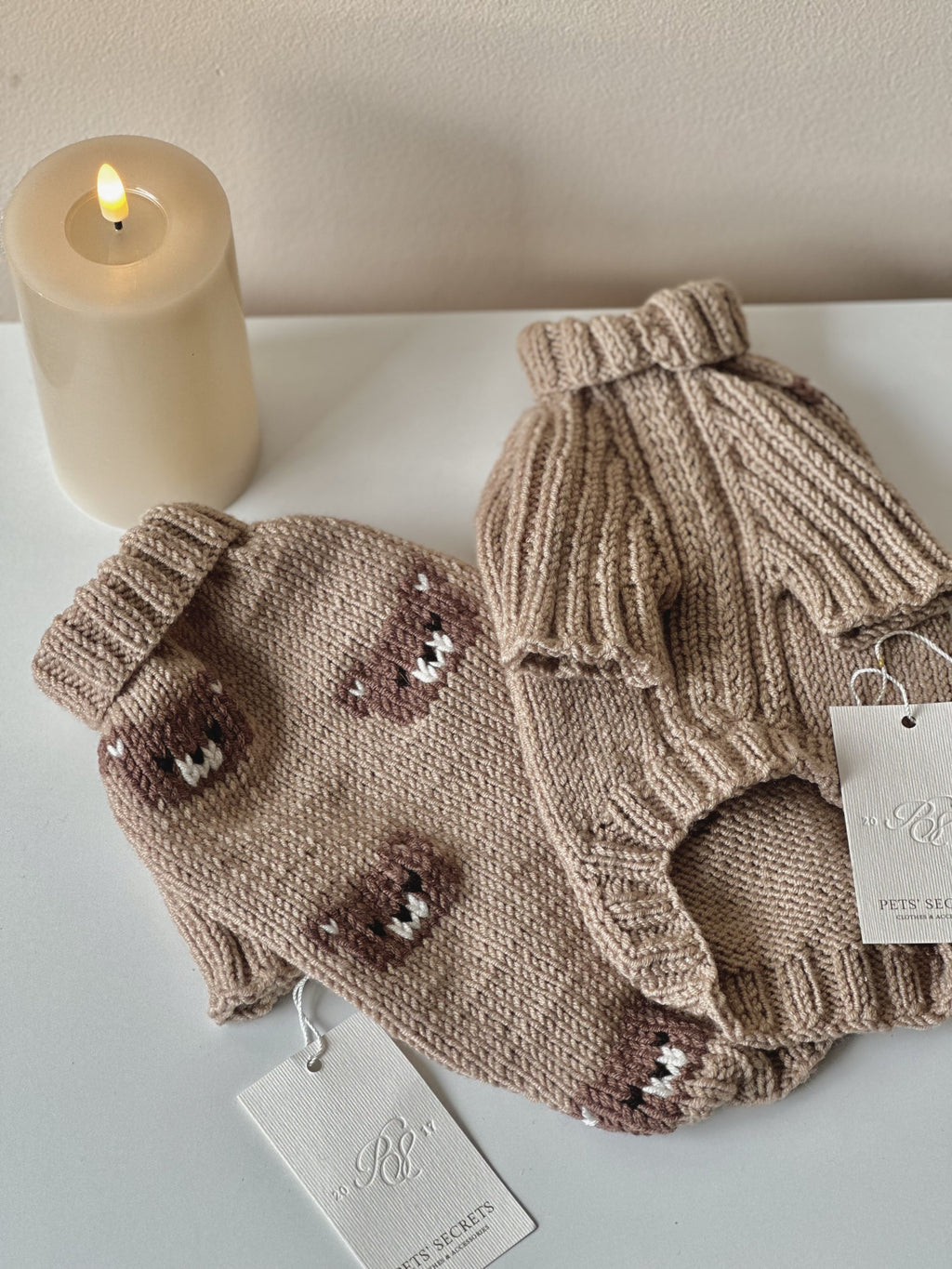 Светр бежевого кольору з принтом Sweet bear