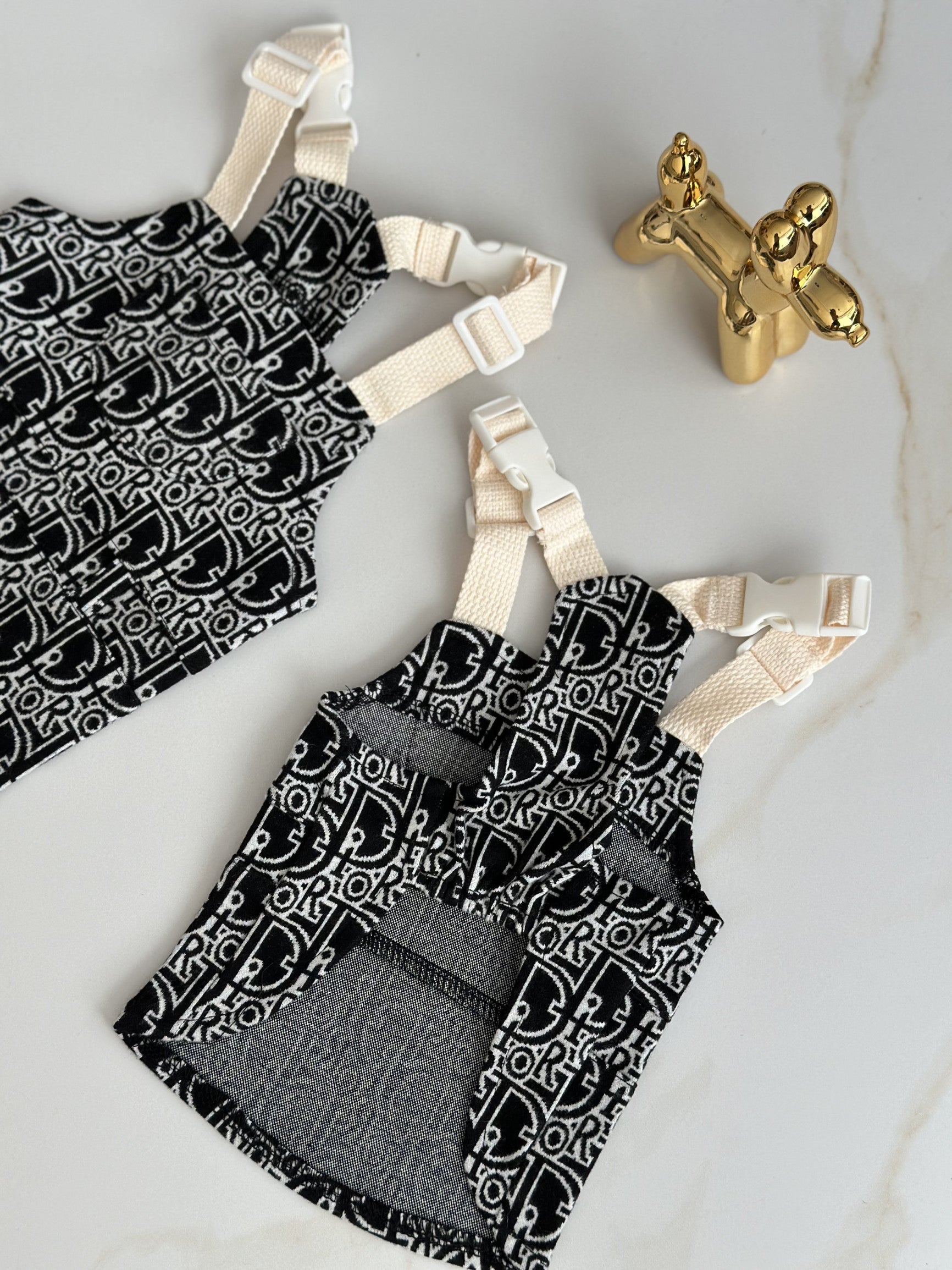 Сарафан чорного кольору з принтом Dior