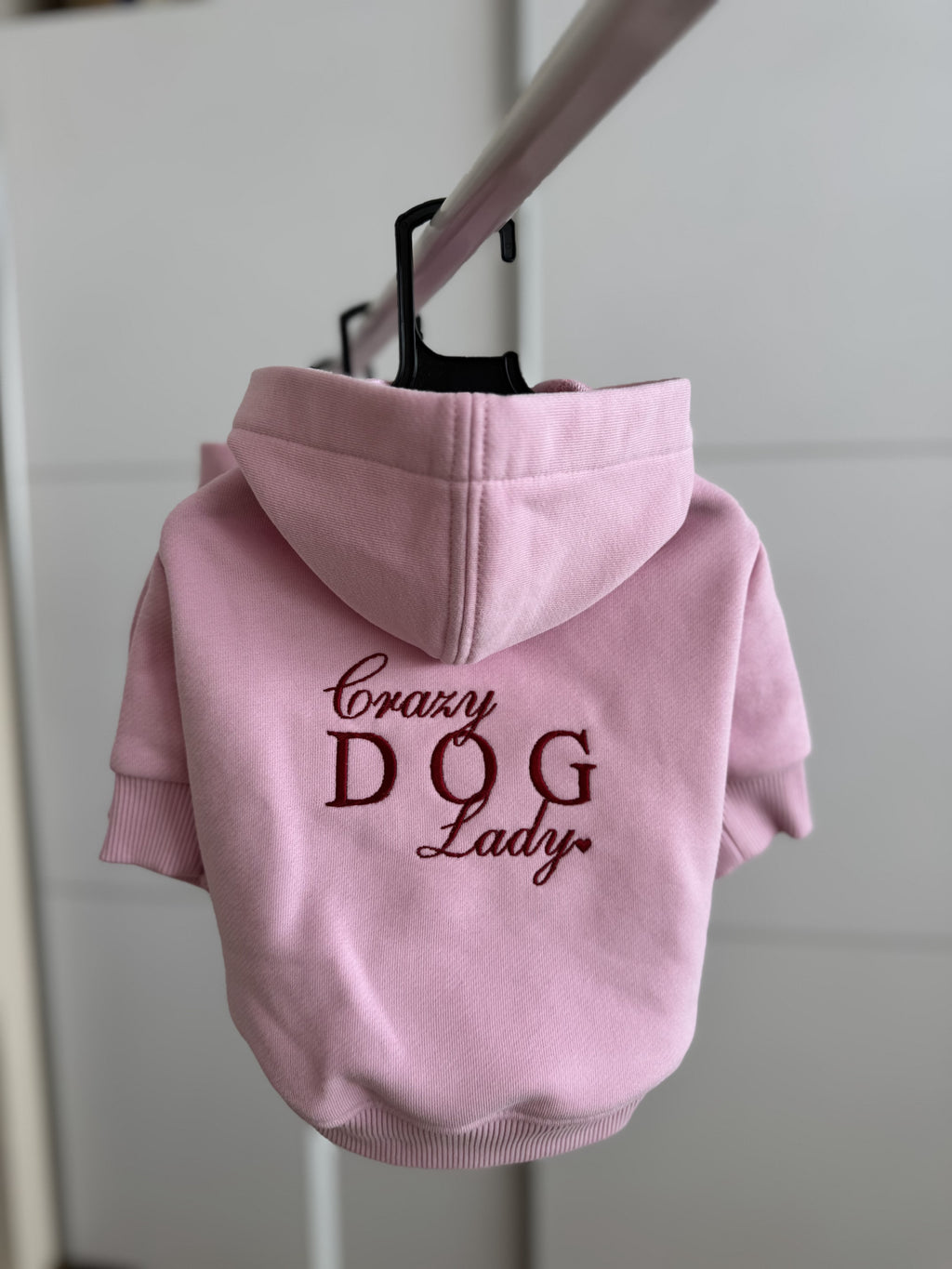 Crazy dog ​​lady pink hoodie