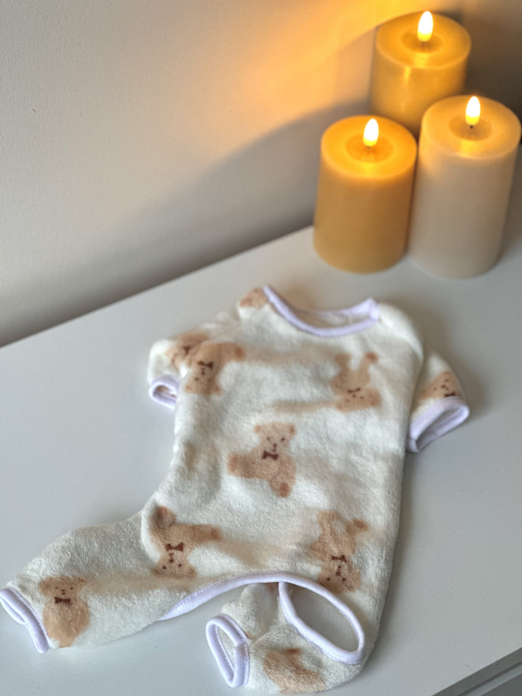 Teddy Vanilla milky pajama jumpsuit