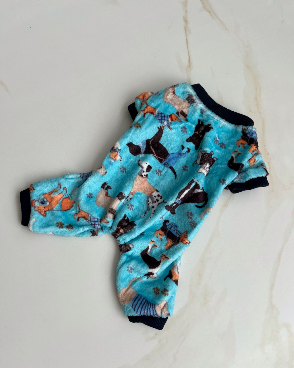 Woof &amp; Co blue pajama jumpsuit