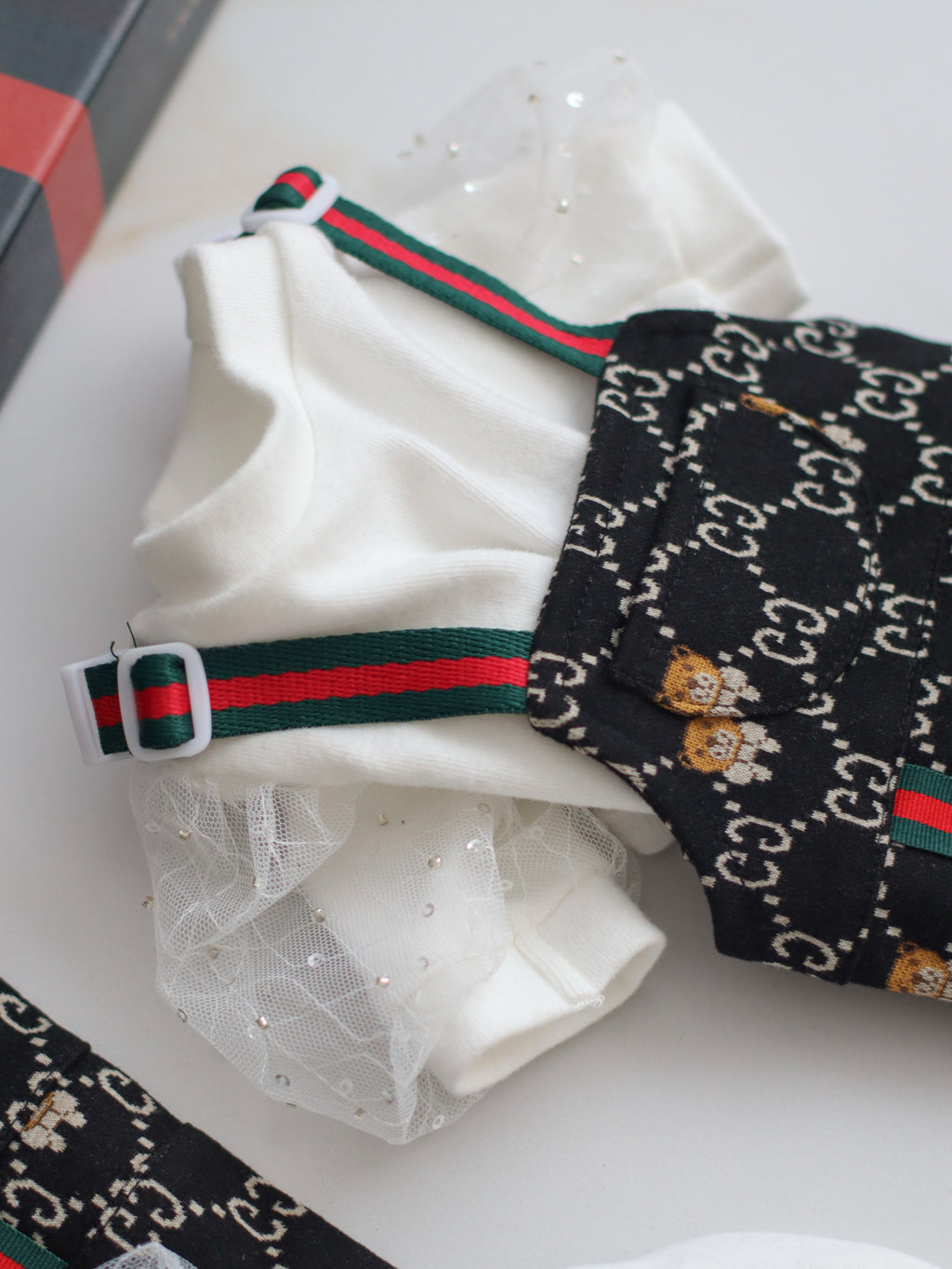 Black sundress with GG Bear print