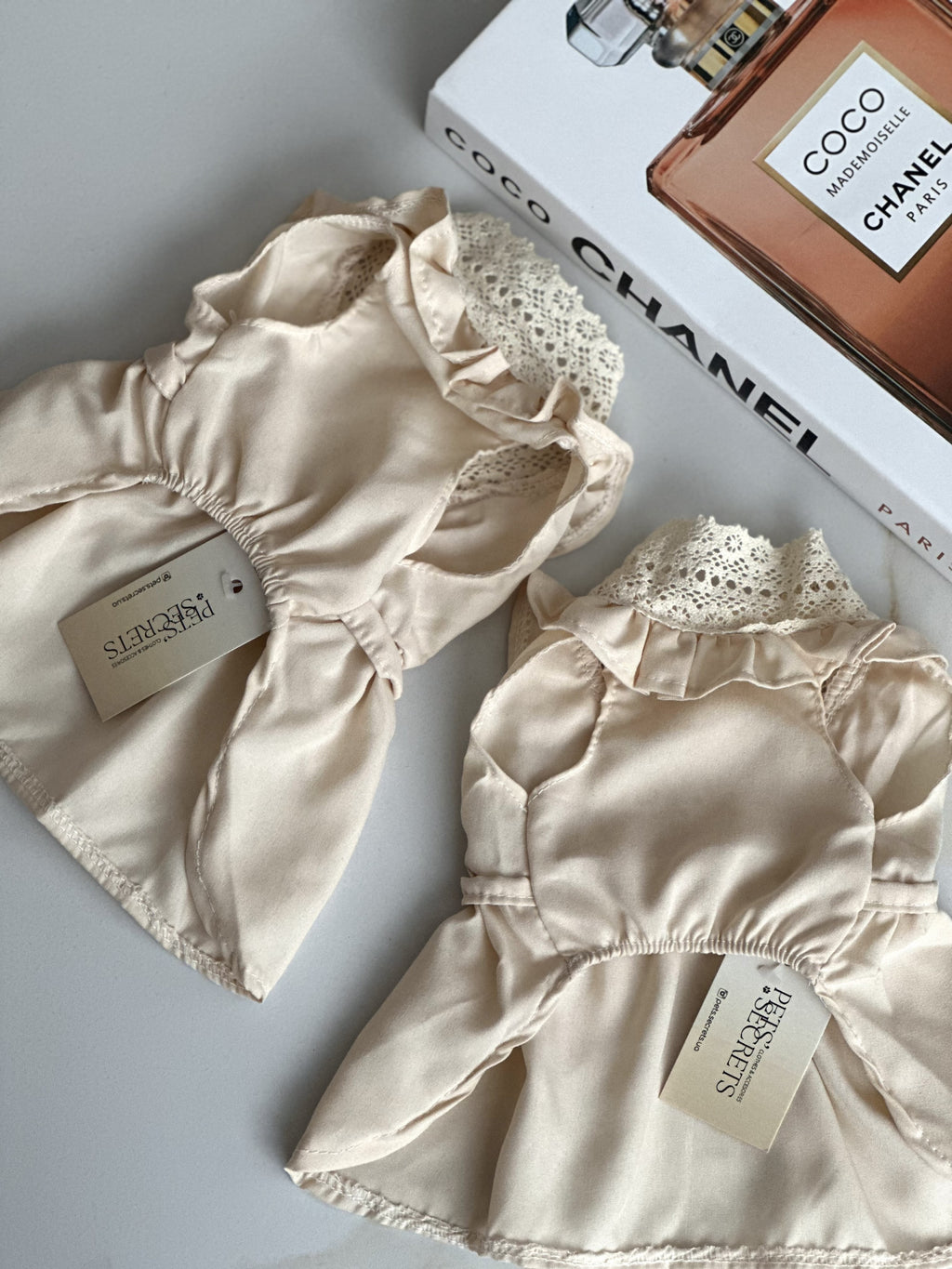 Cream Belle cream-colored viscose dress