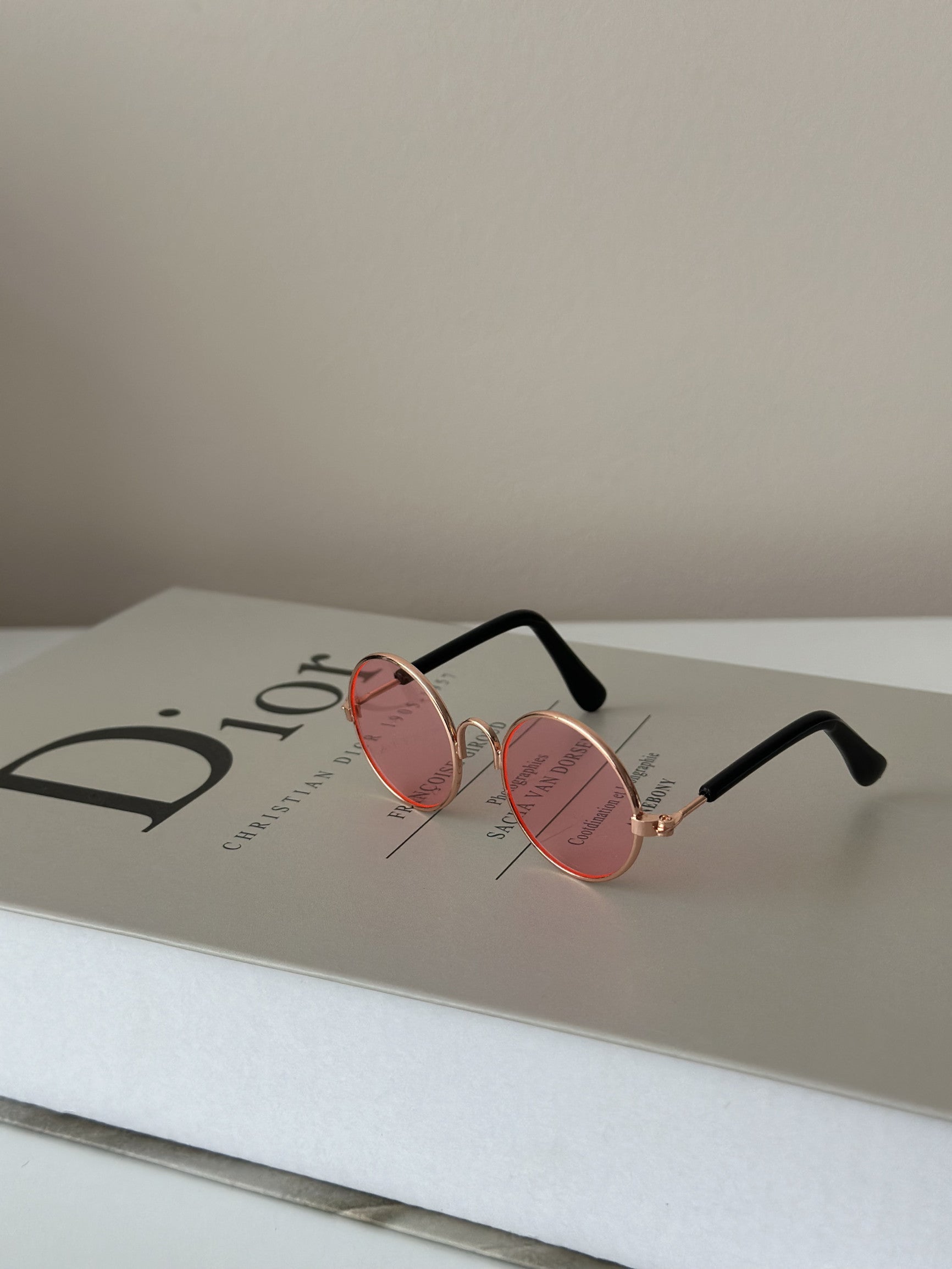 Окуляри з круглими рожевими лінзами Pink Glam