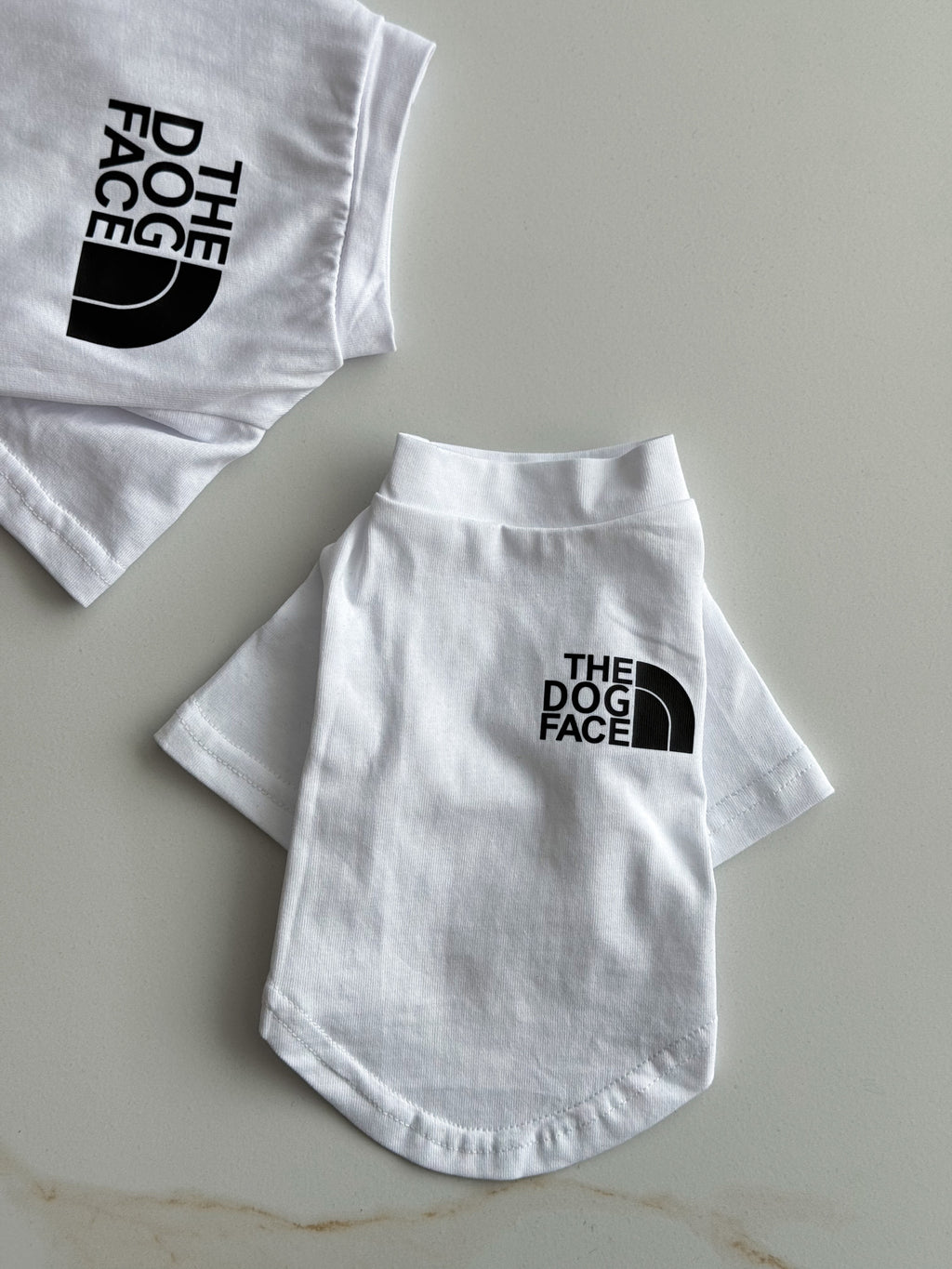 White T-shirt with The Dog Face print