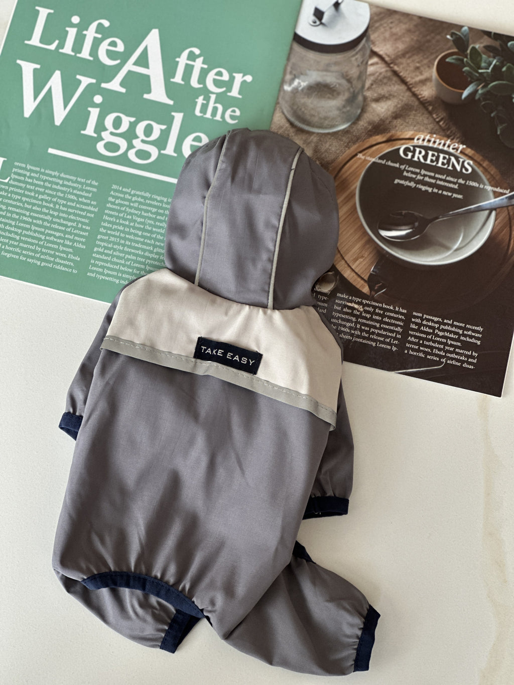 Take easy gray raincoat