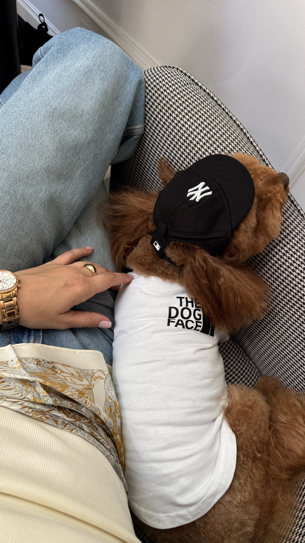 White T-shirt with The Dog Face print