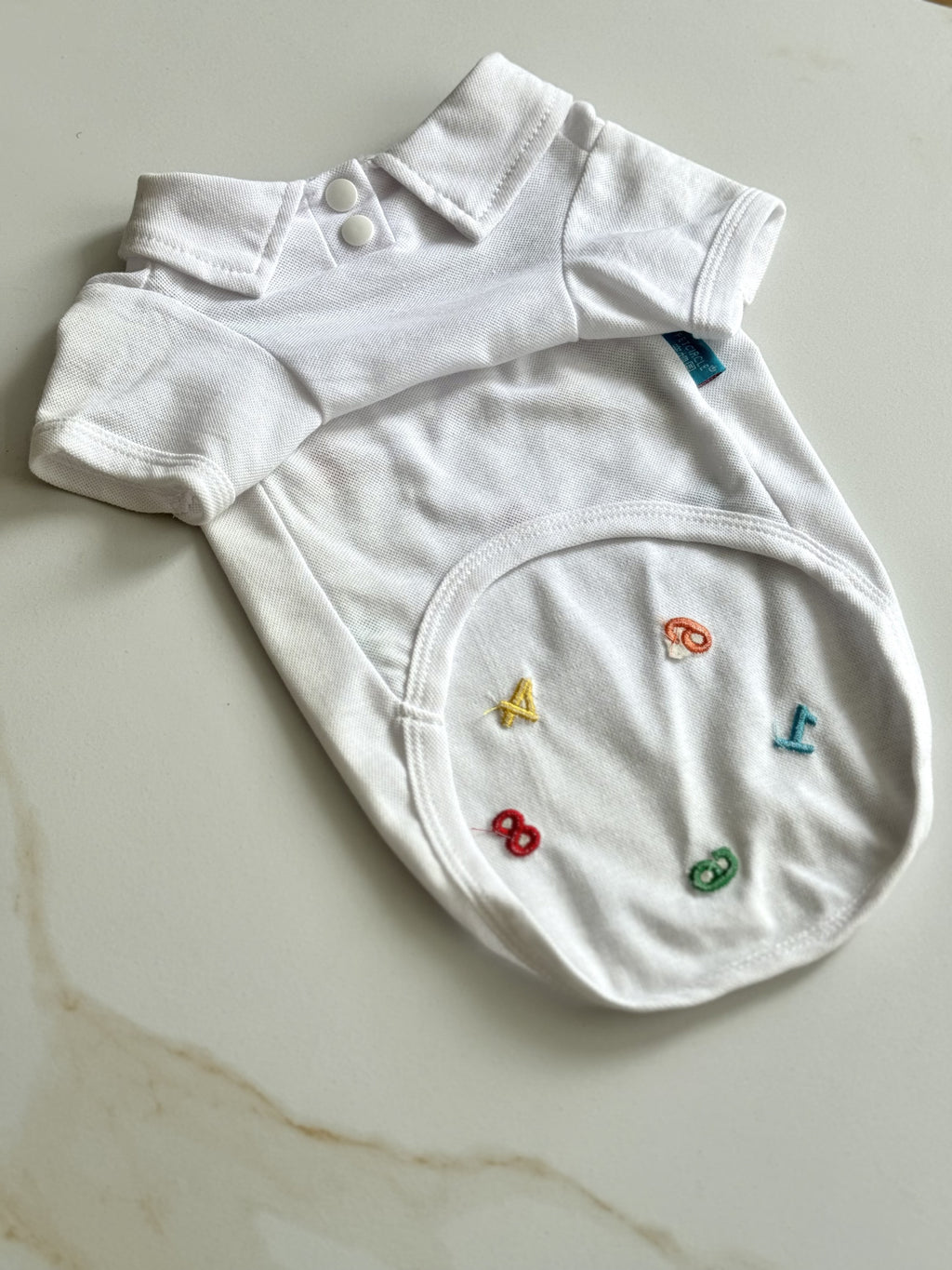 White Numbers Polo Shirt