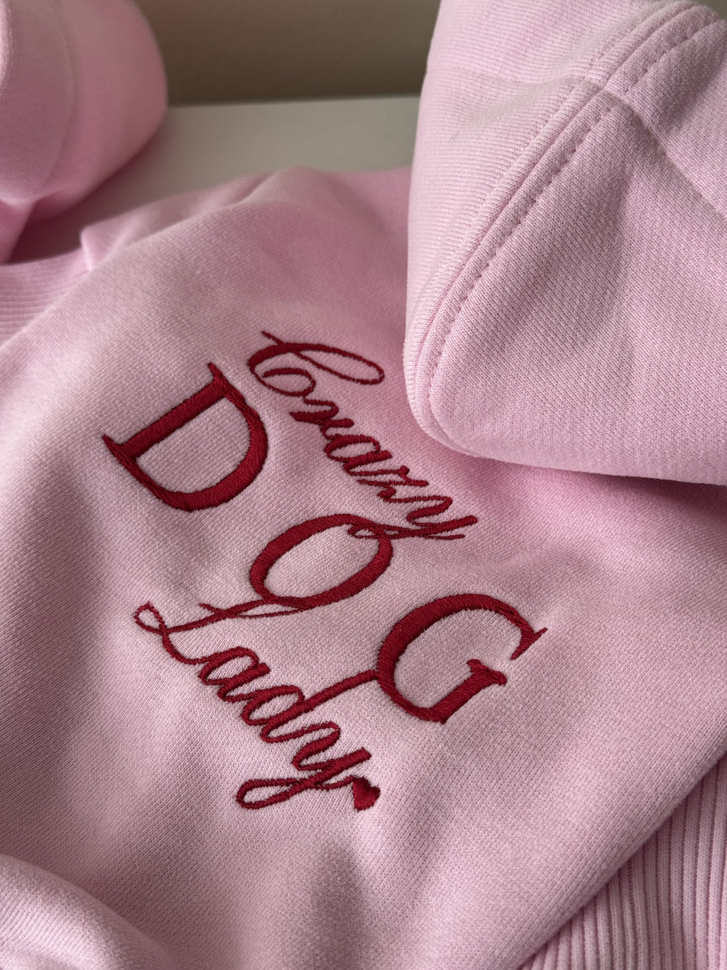 Crazy dog ​​lady pink hoodie