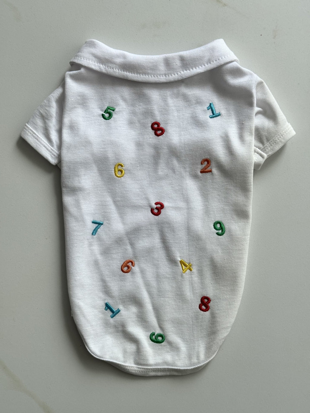 White Numbers Polo Shirt