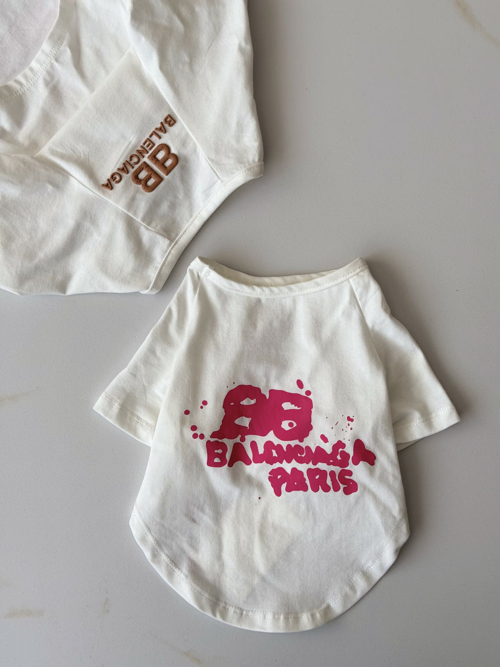 White T-shirt with Balenciaga print