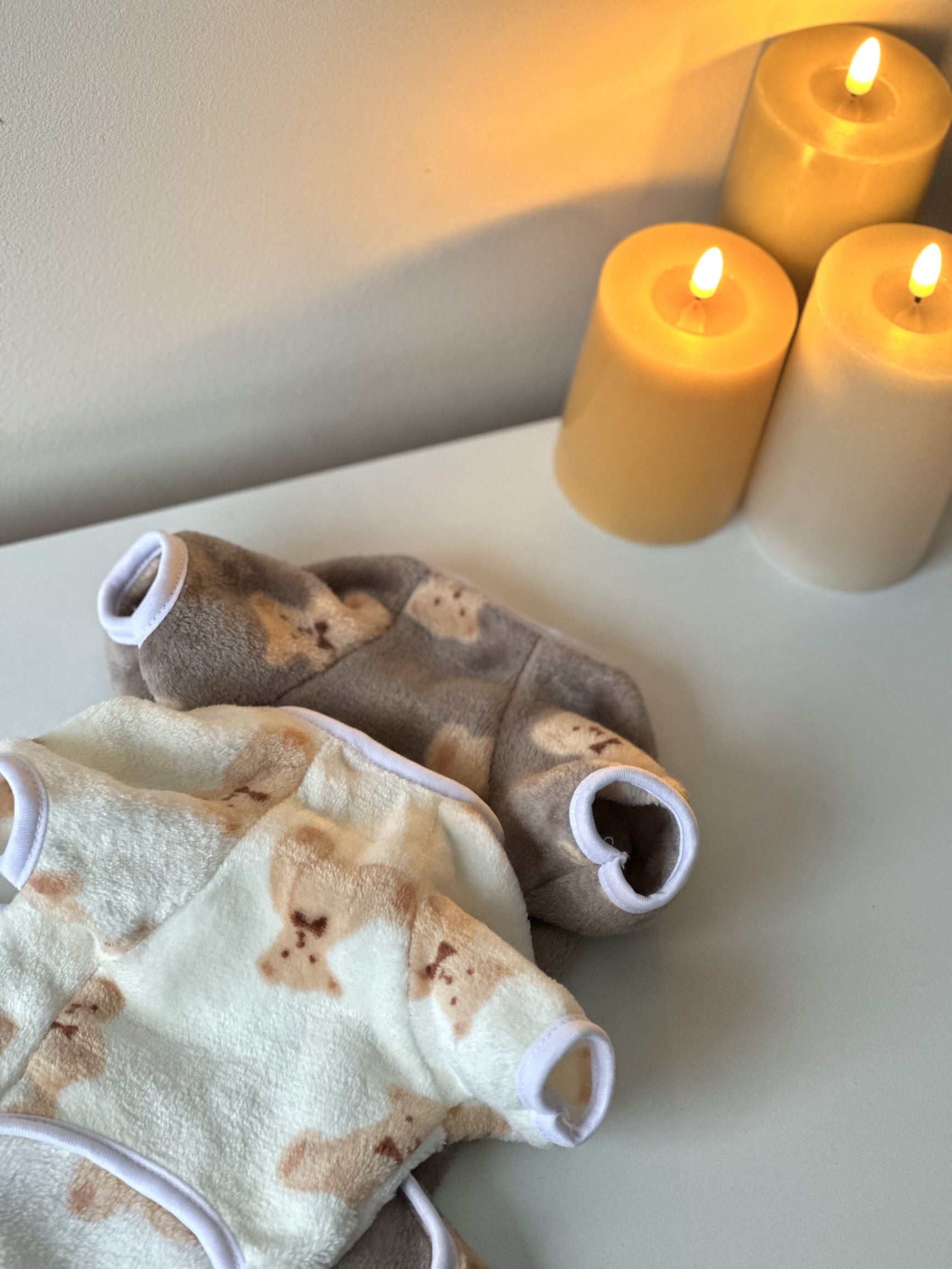 Комбінезон-піжама молочного кольору Teddy Vanilla