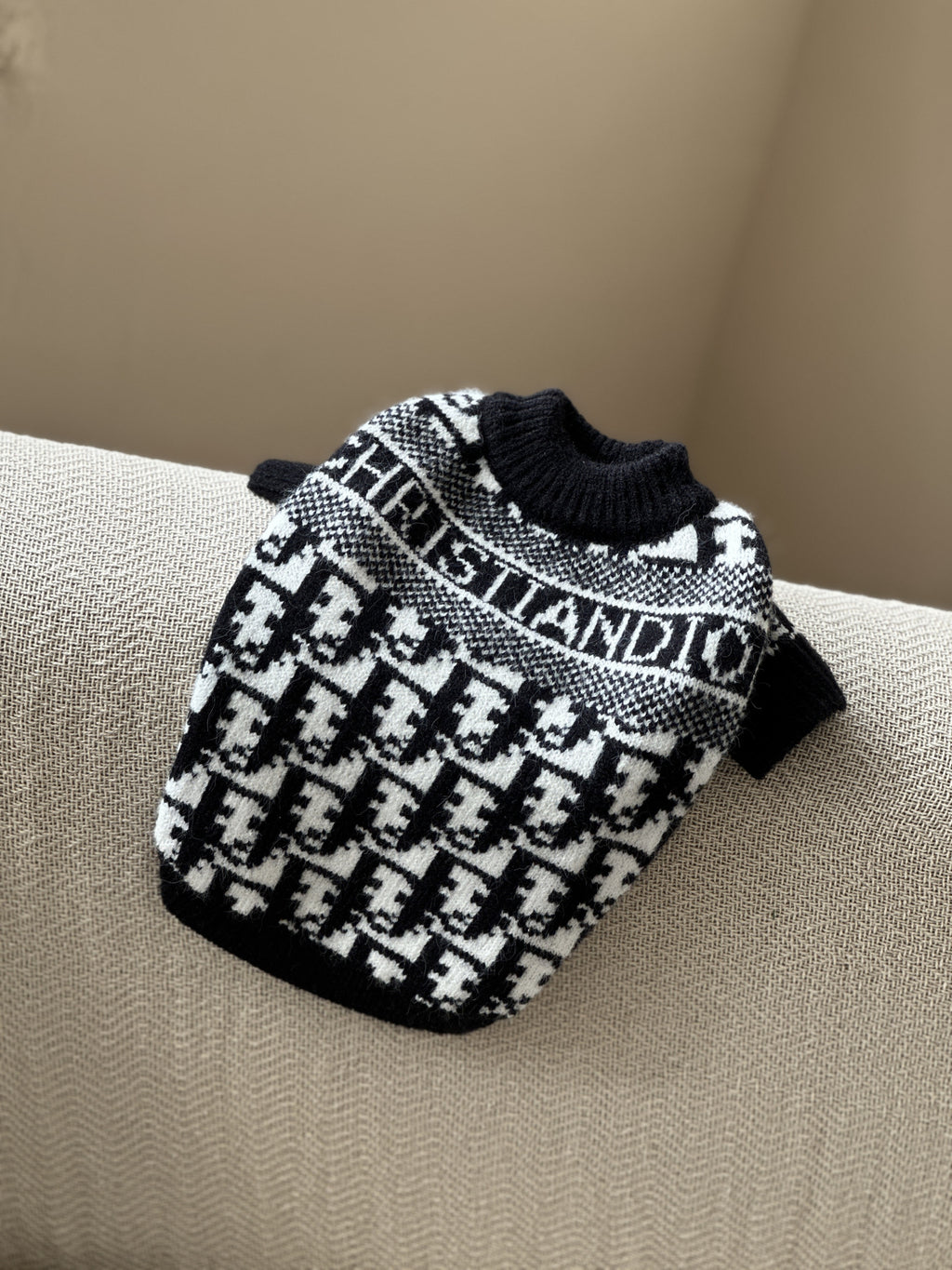 Светр чорного кольору з принтом Dior