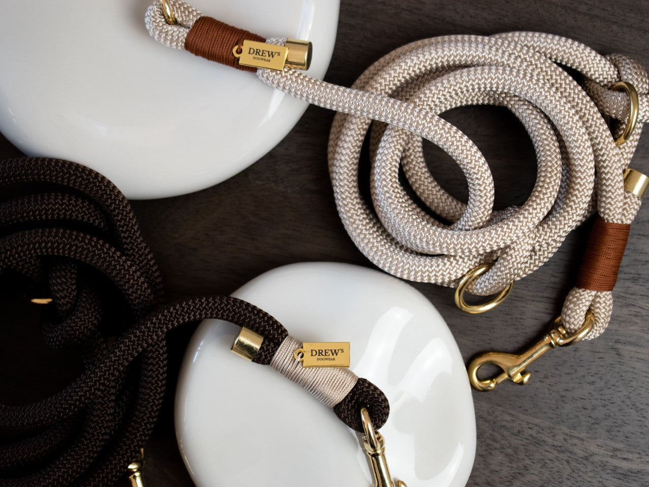 Повідець-перестібка для собак Drew's Dogwear - Espresso Brown