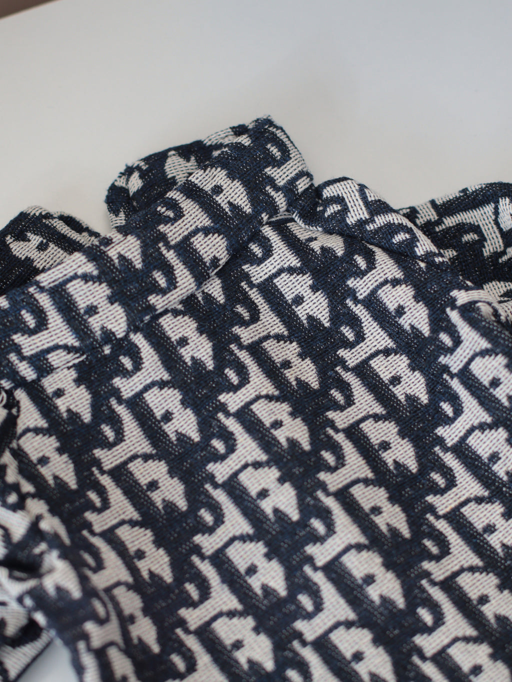 Бомбер біло-синього кольору з принтом Dior