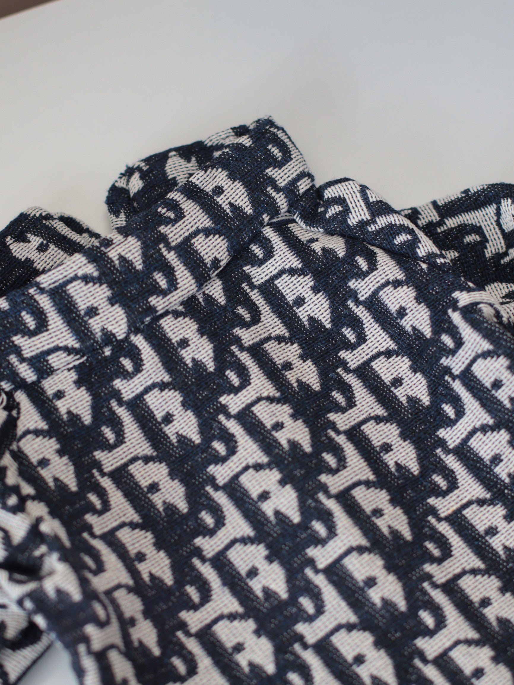 Бомбер біло-синього кольору з принтом Dior