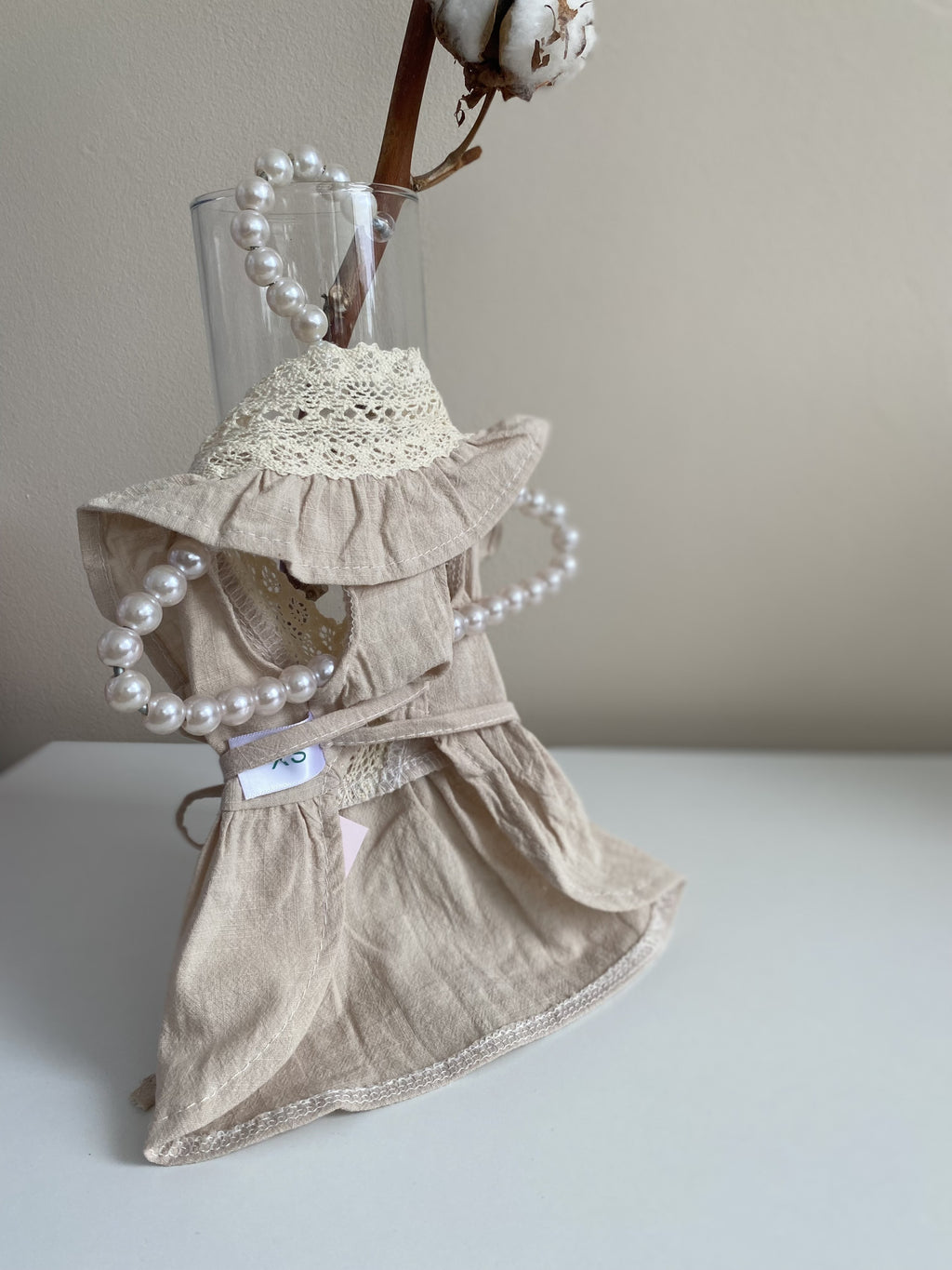 Beige linen dress Provence