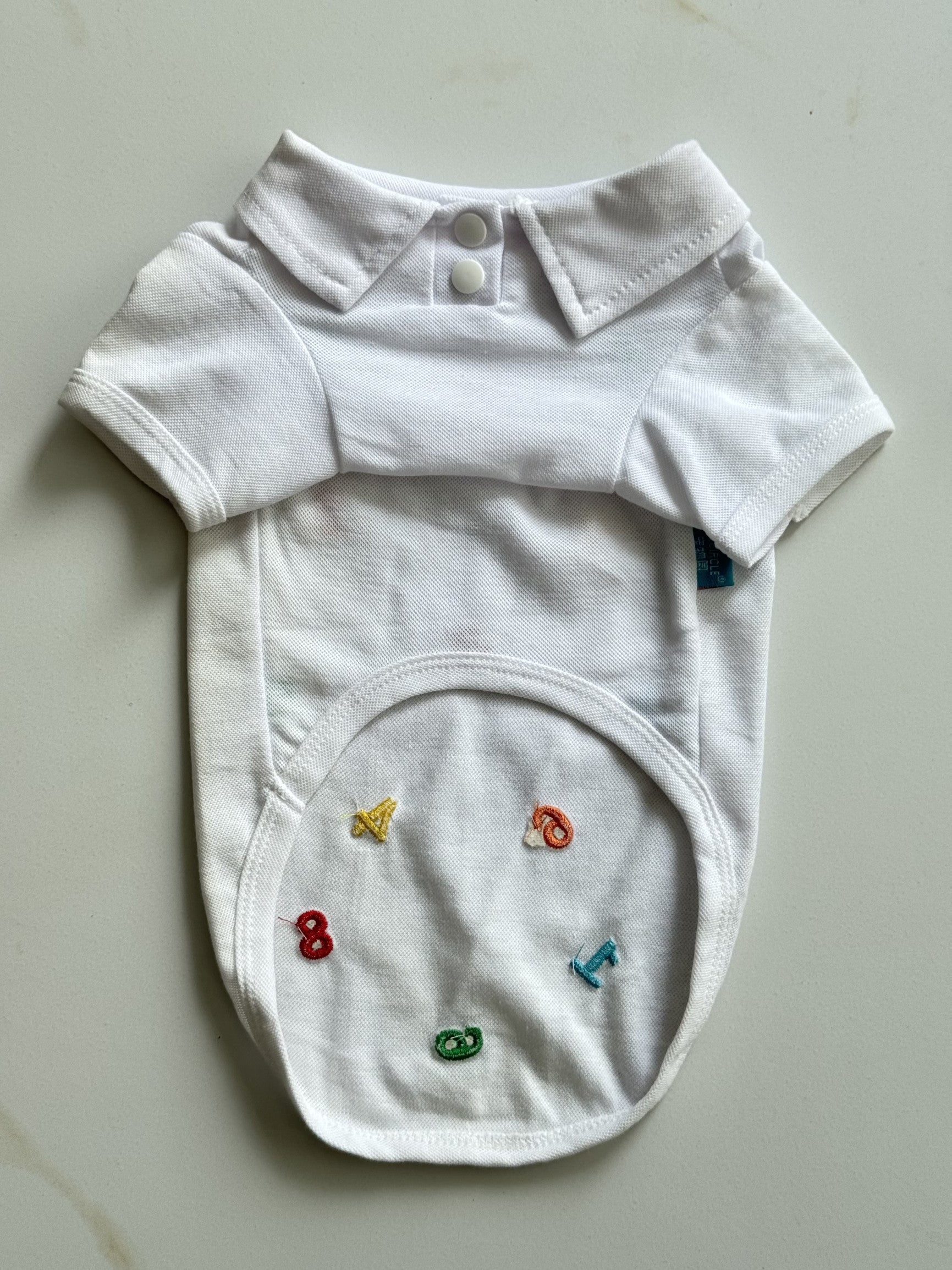 White Numbers Polo Shirt