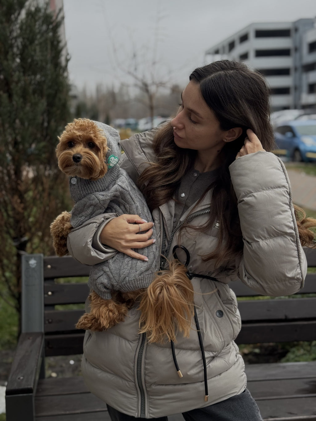 Комбінезон сірого кольору Knit Mood