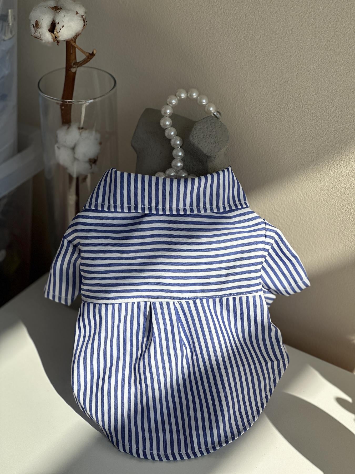 Сорочка білого кольору в полоску Blue Stripe