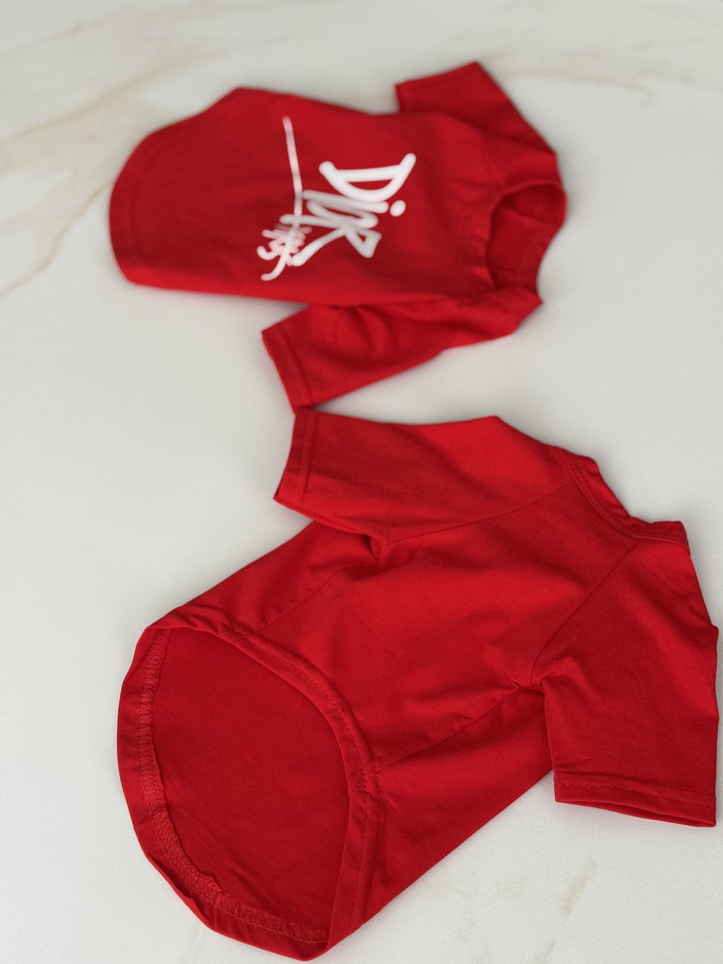 Red T-shirt with Dior Paris print