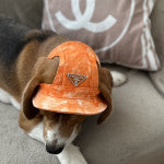 Prada orange Panama hat