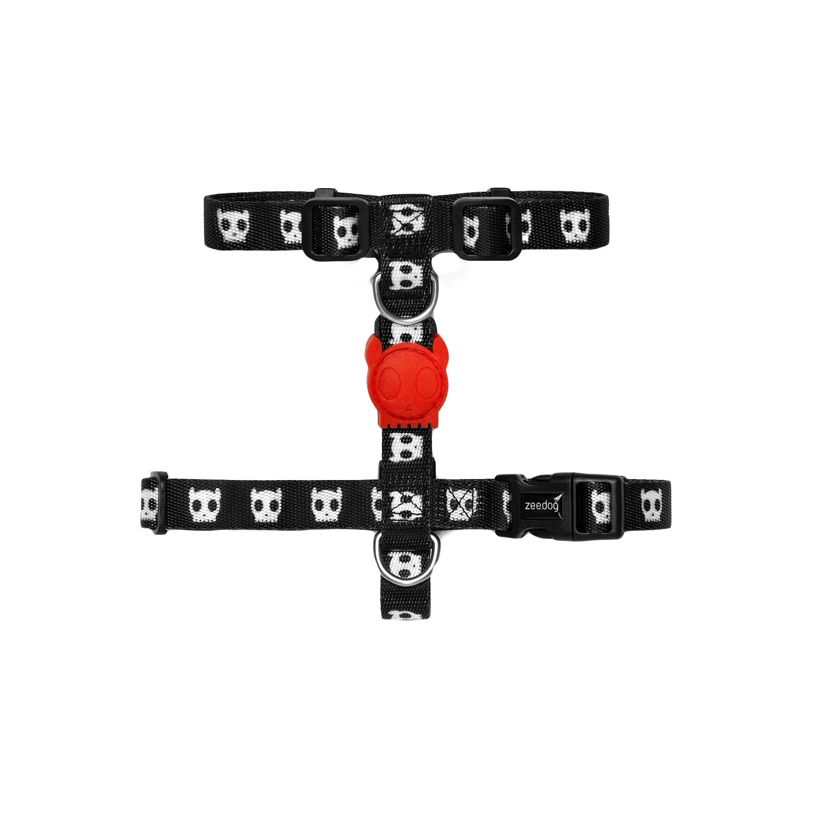 Шлея для собак Zee.Dog - Skull 2.0 black H-Harness