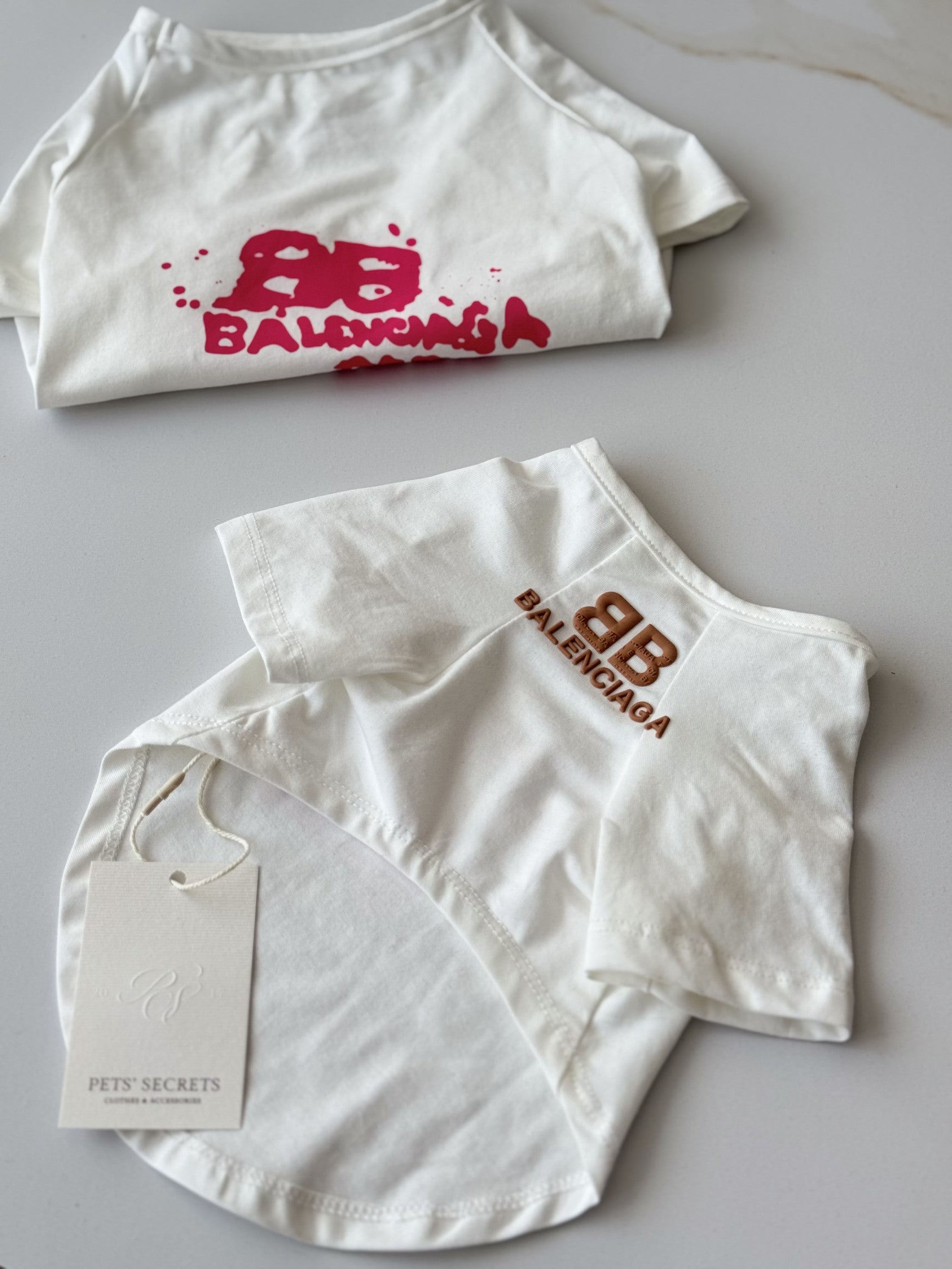 Футболка білого кольору з принтом Balenciaga