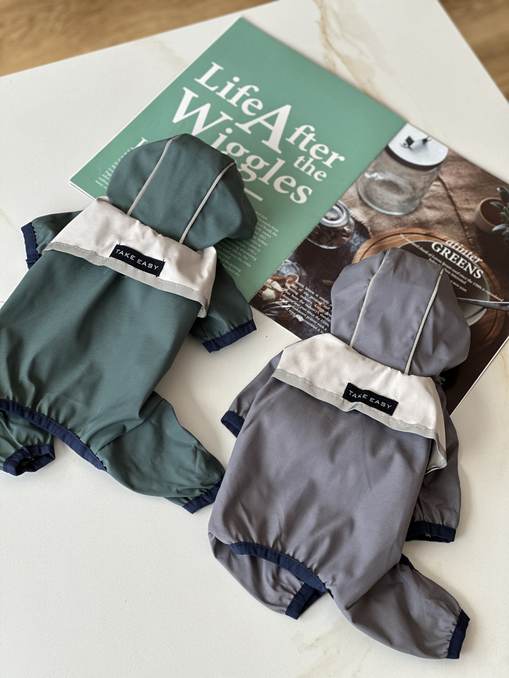 Take easy gray raincoat