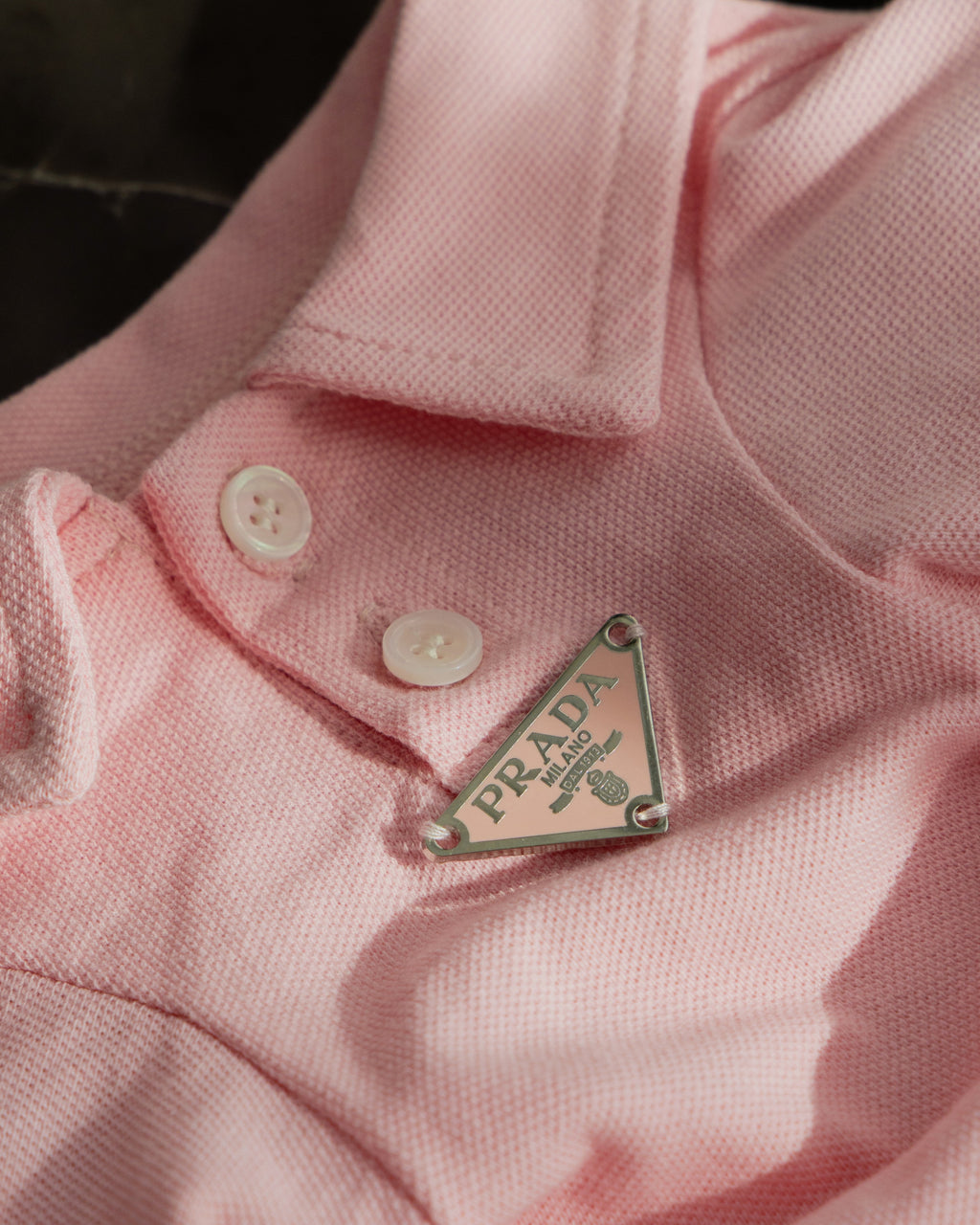 Prada pink polo shirt