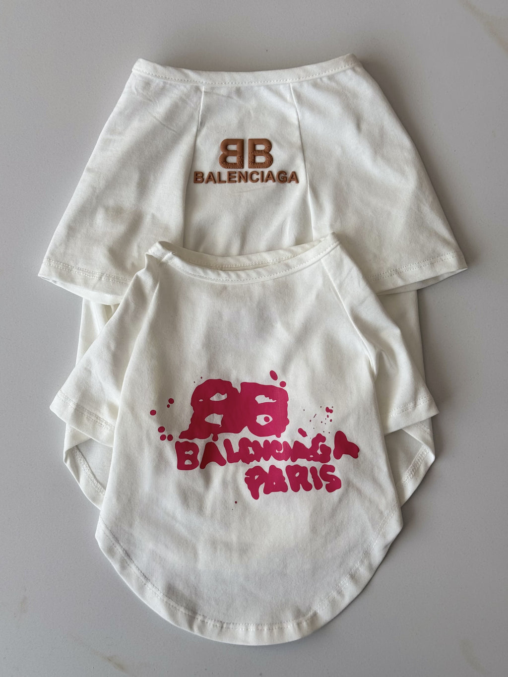 White T-shirt with Balenciaga print